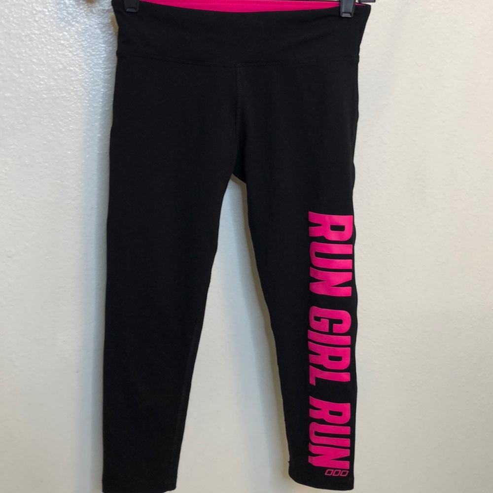 LORNA JANE 7/8 black RUN GIRL RUN tights